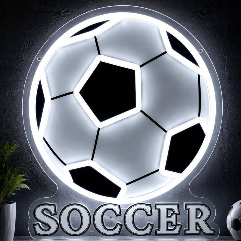 Lighting Christmas Decor - Soccer Neon Sign LED Neon Light
