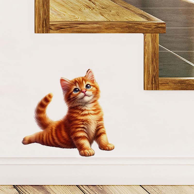 Yoga Cat  Wall Sticker Removab - Lighting Mcqueen Bedroom Decor recension och pris