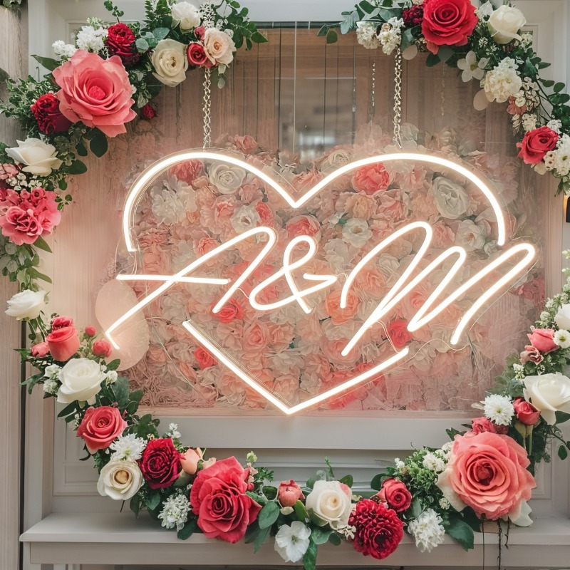 Custom Initials Heart LED Neon - Lighting Christmas Decor recension och pris