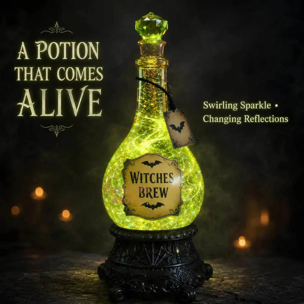 Lighted Witches’ Brew Bottle G - Up Lighting Decor recension och pris