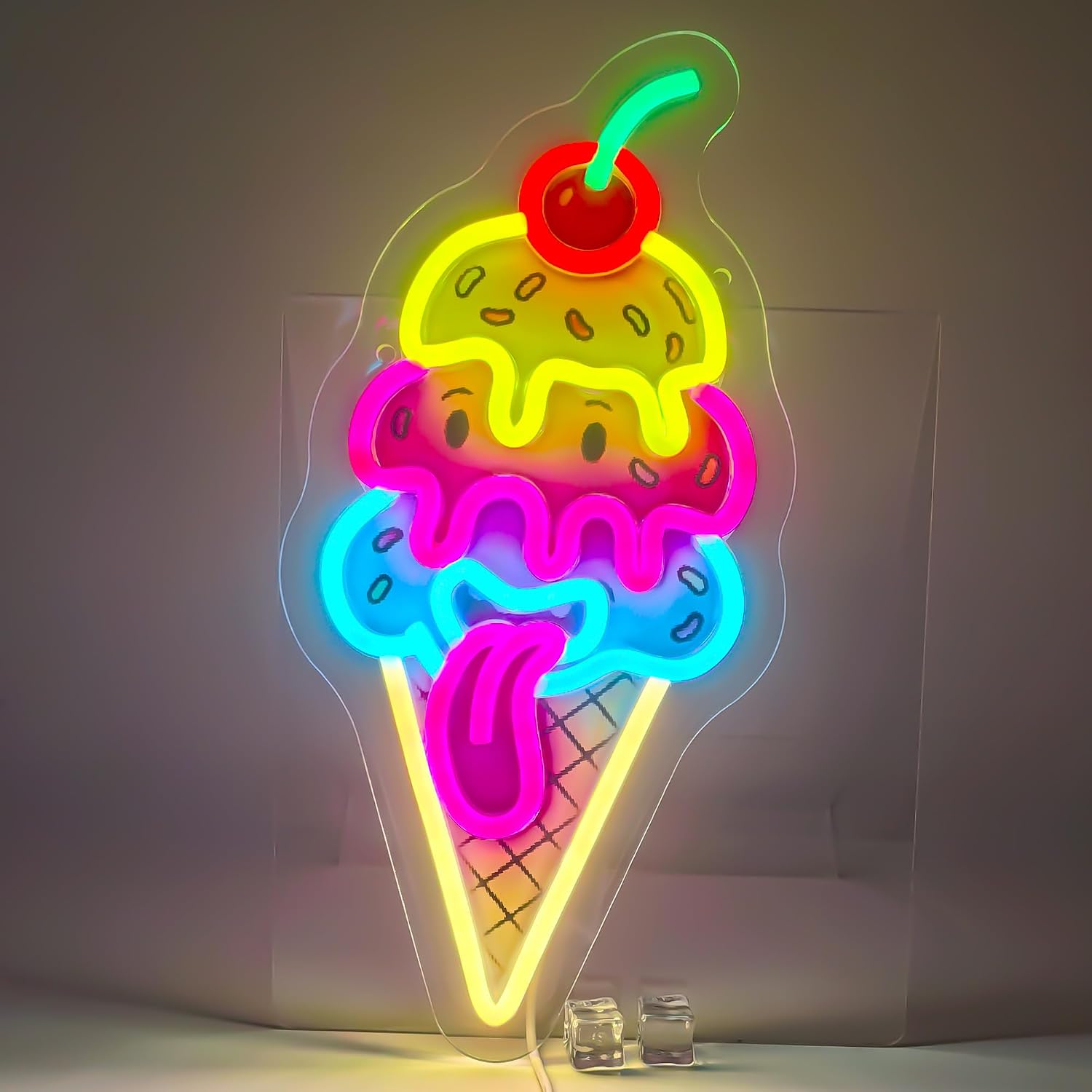 Ice Cream Neon Sign LED Neon L - Lighting Christmas Decor recension och pris
