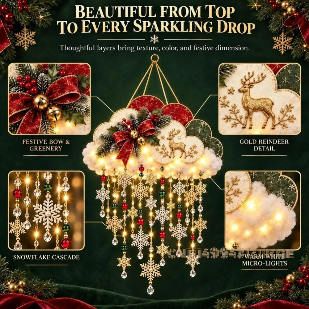 Vintage Lighted Christmas Snow - Lighting Christmas Decor recension och pris