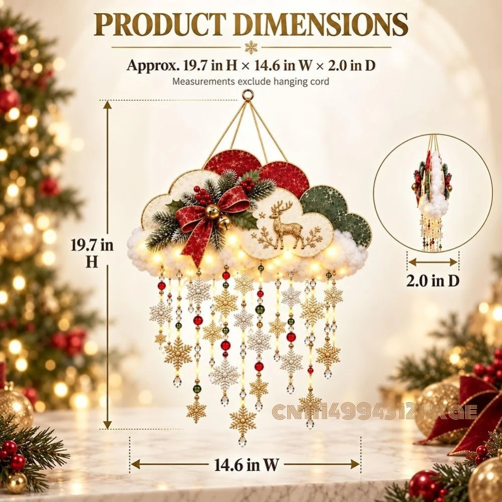 Vintage Lighted Christmas Snow - Lighting Christmas Decor recension och pris